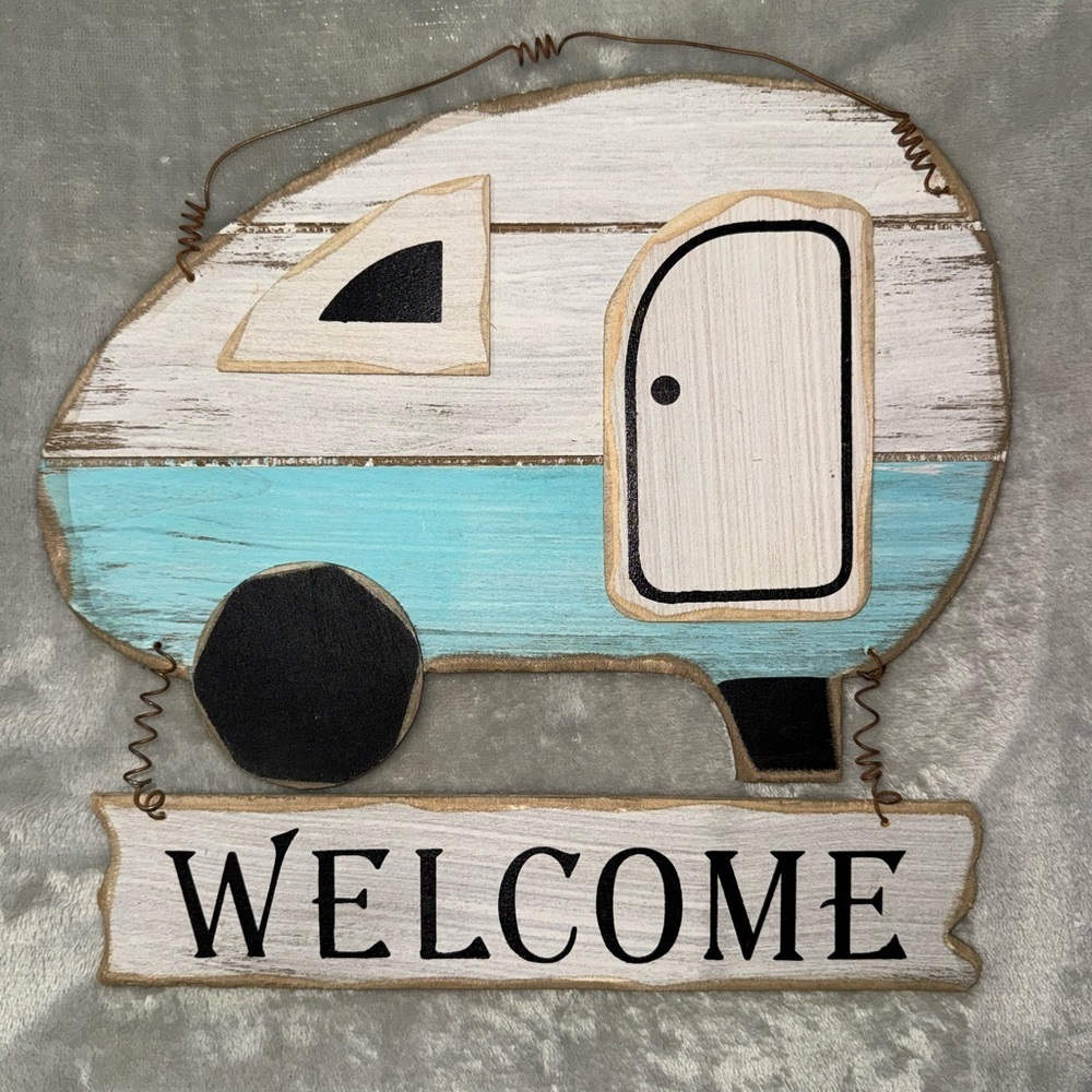 Rustic Welcome Camper Sign